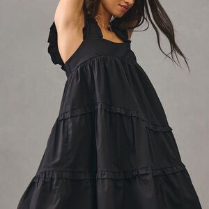 Elegant Black Tiered Dress